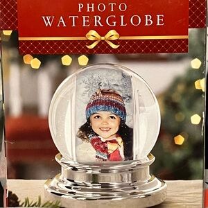 Bed Bath and Beyond  Photo‎ Waterglobe  NIB Two Photo Iridescentcent Glitter